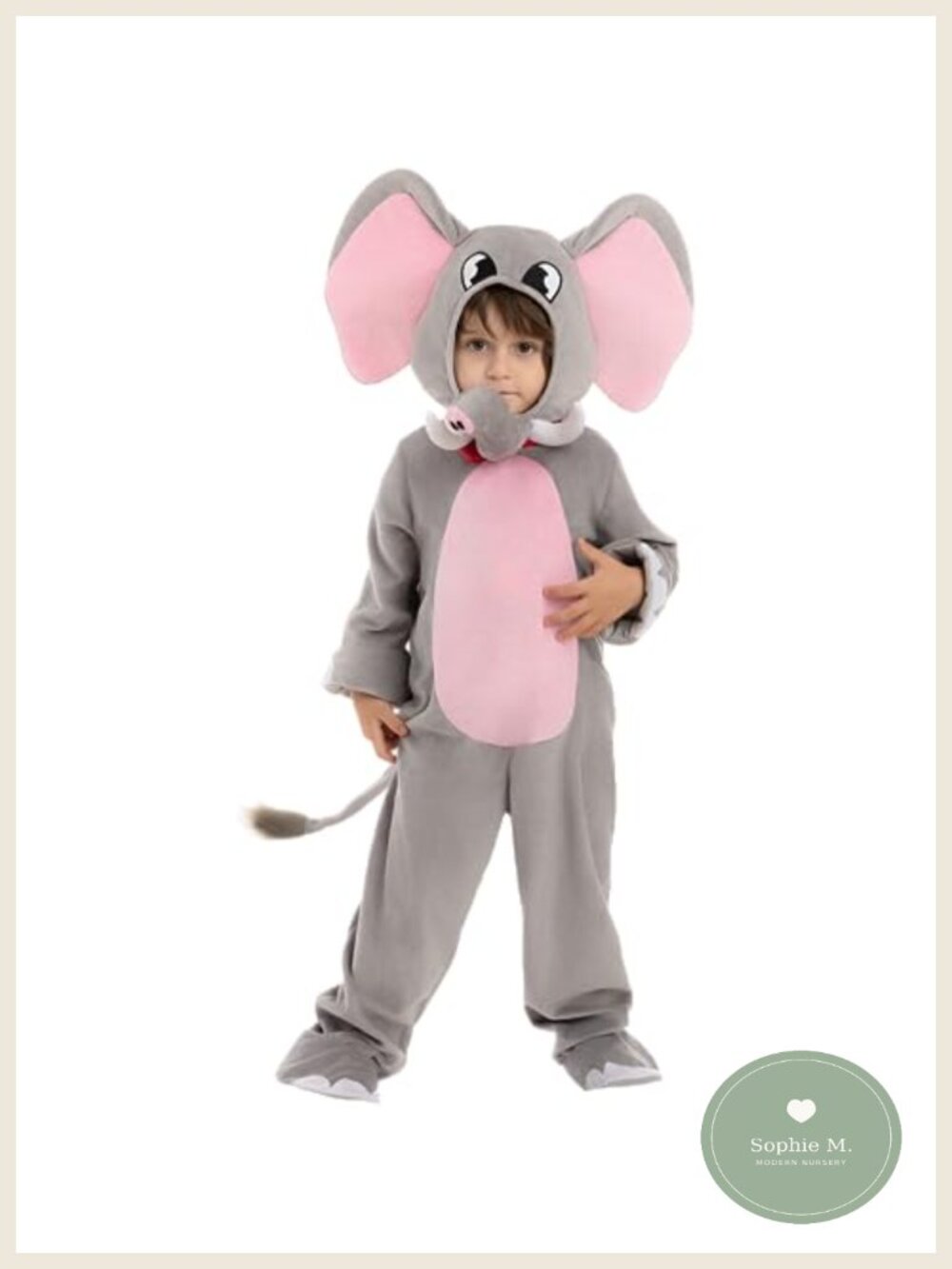 Toddler Kids Elephant Costume 2pc Halloween Dress Up